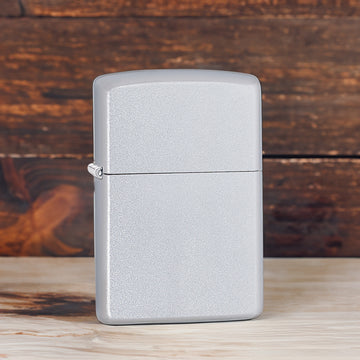 Zippo Classic Satin Chrome Windproof Flame Lighter