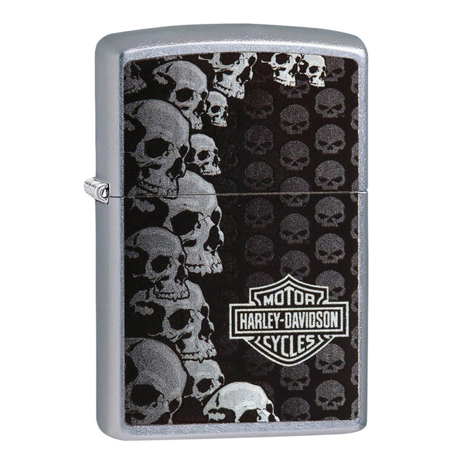 Zippo Harley-Davidson Chrome Finish Multi Skulls