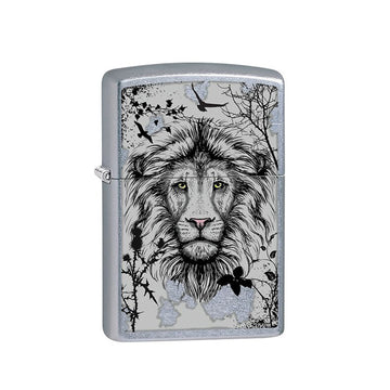 Zippo Lion Head Chrome Lighter