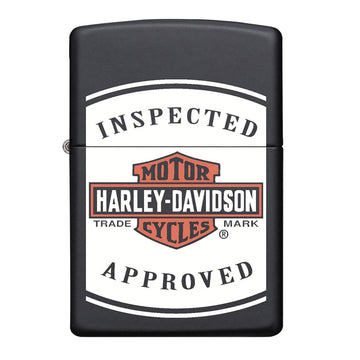 Zippo Harley-Davidson Matt Black Inspected Approved