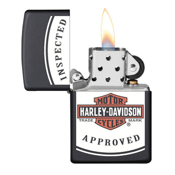 Zippo Harley-Davidson Matt Black Inspected Approved
