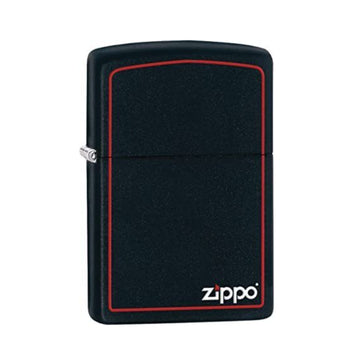 Zippo Lighter Classic Black Red Matte Colour Image