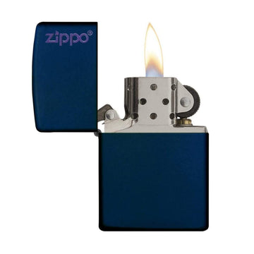 Zippo Lighter Classic Navy Matte Zippo Logo