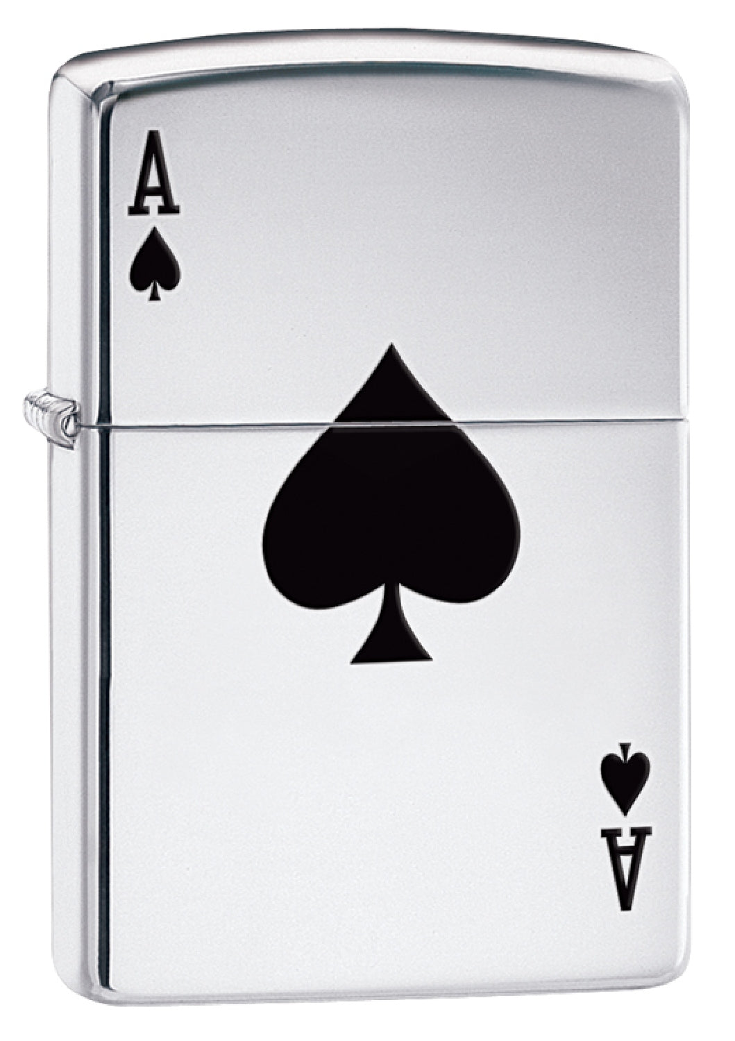 Zippo Chrome Ace Of Spade Windproof Flame Lighter