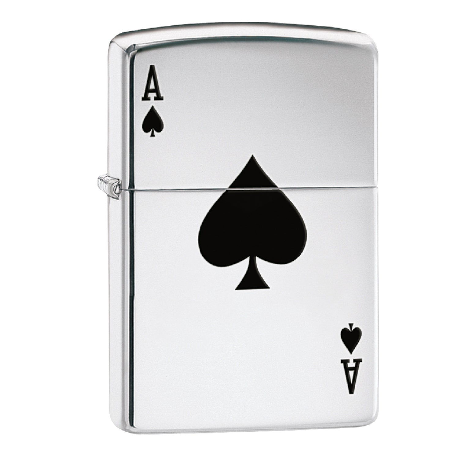 Zippo Chrome Ace Of Spade Windproof Flame Lighter