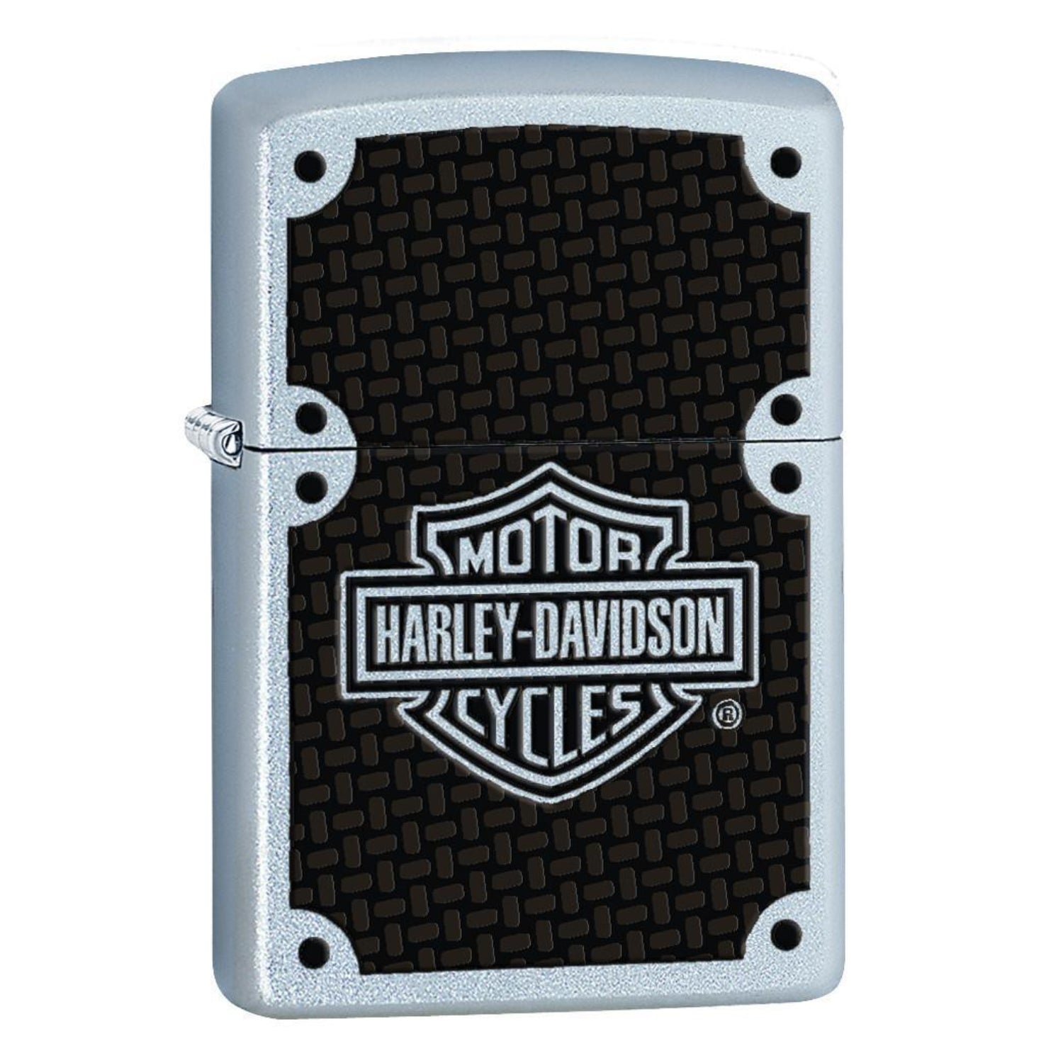 Zippo Lighter Harley Davidson Satin Chrome