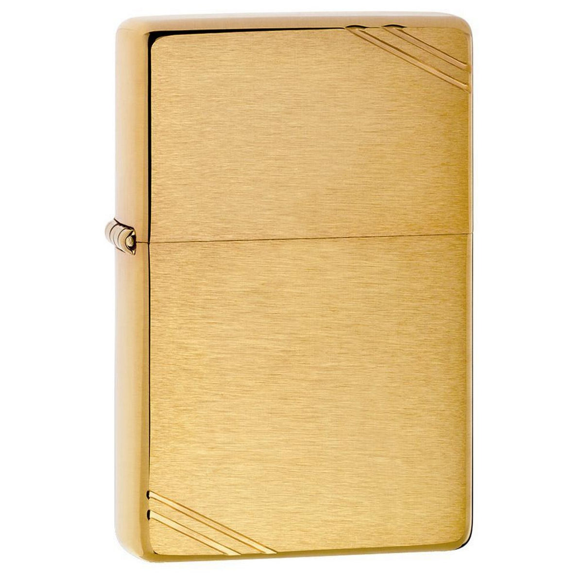 Zippo Brushed Brass Vintage Slashes Design Lighter
