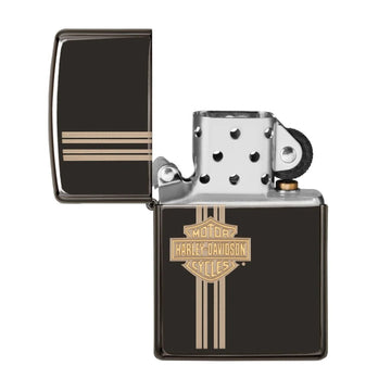 Zippo Lighter Harley Davidson Polish Black