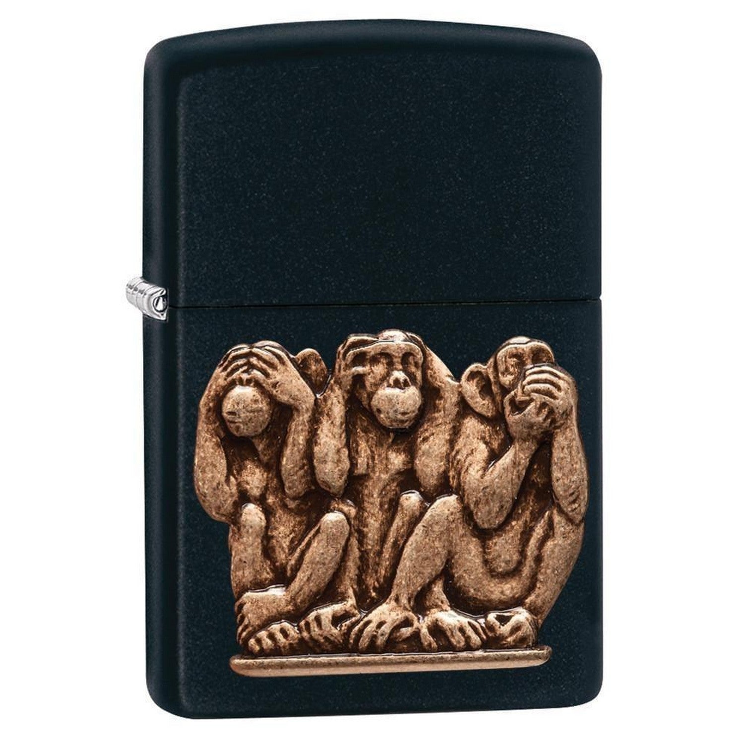 Zippo Black Three Monkeys Lighter