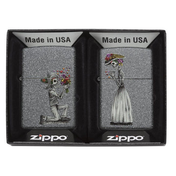Zippo Set of 2 Iron Stone Design Lighters