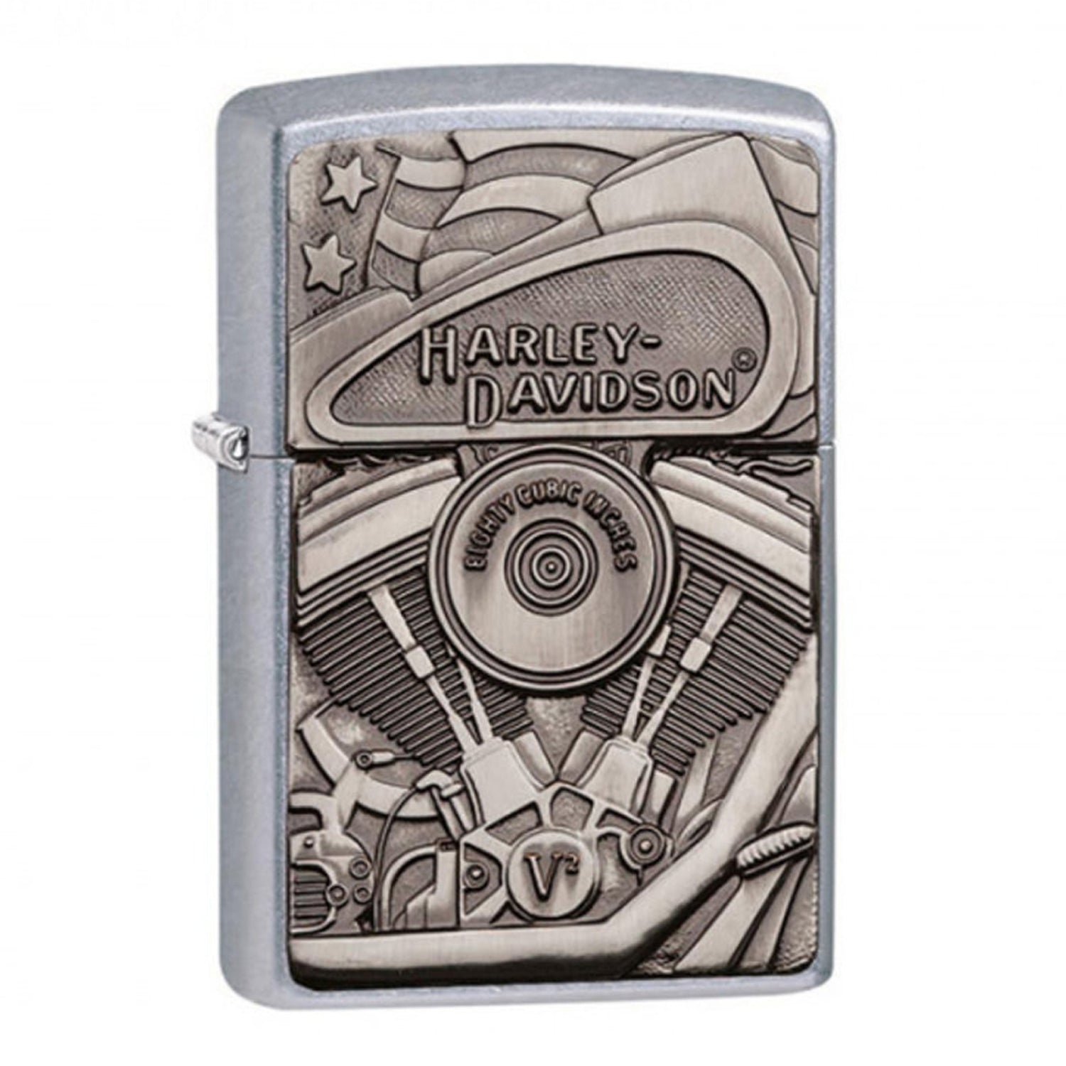 Zippo Harley-Davidson Silver Engine Surprise Emblem