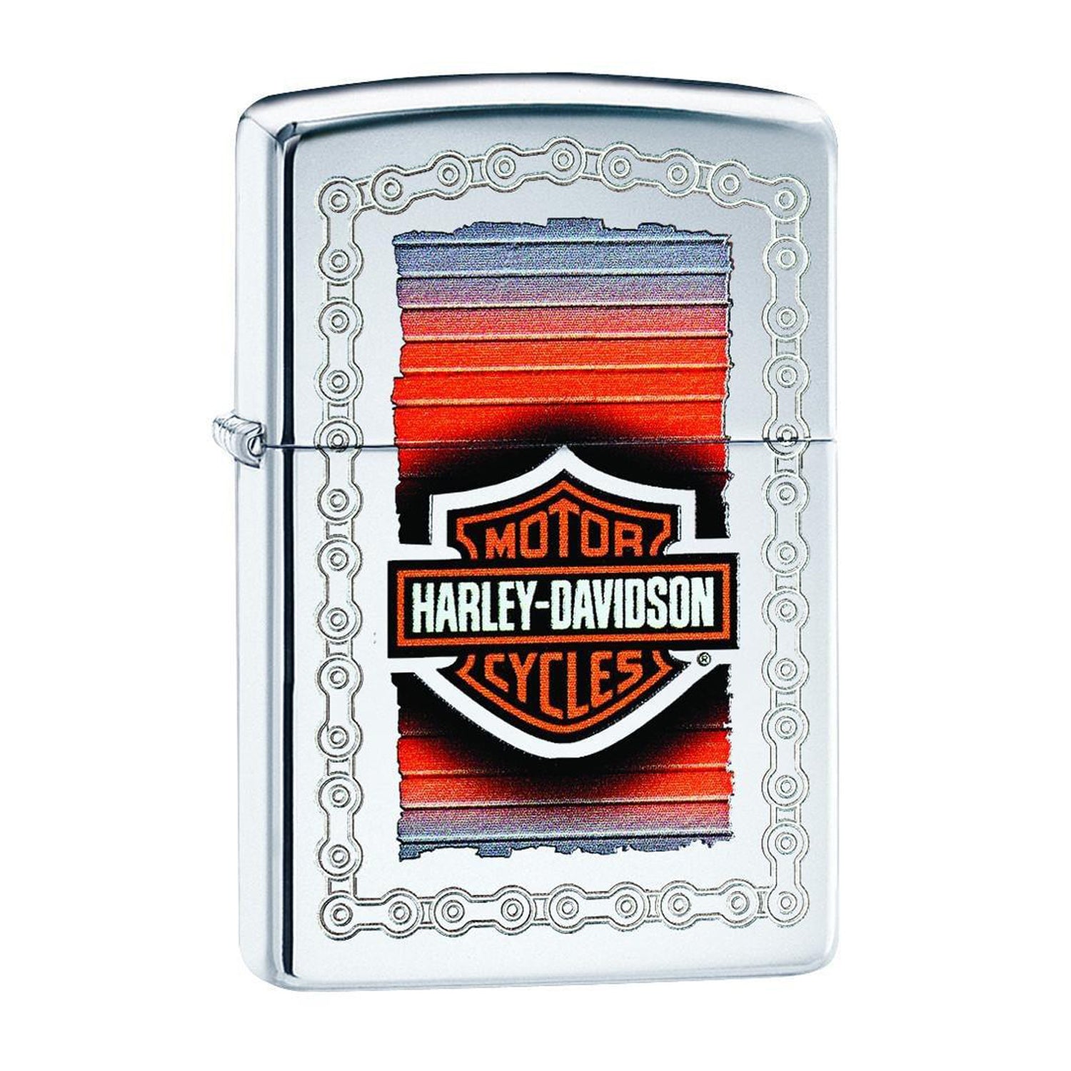 Zippo Harley-Davidson Silver Bike Chain Colour Image