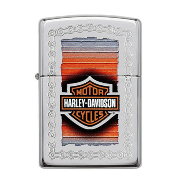 Zippo Harley-Davidson Silver Bike Chain Colour Image