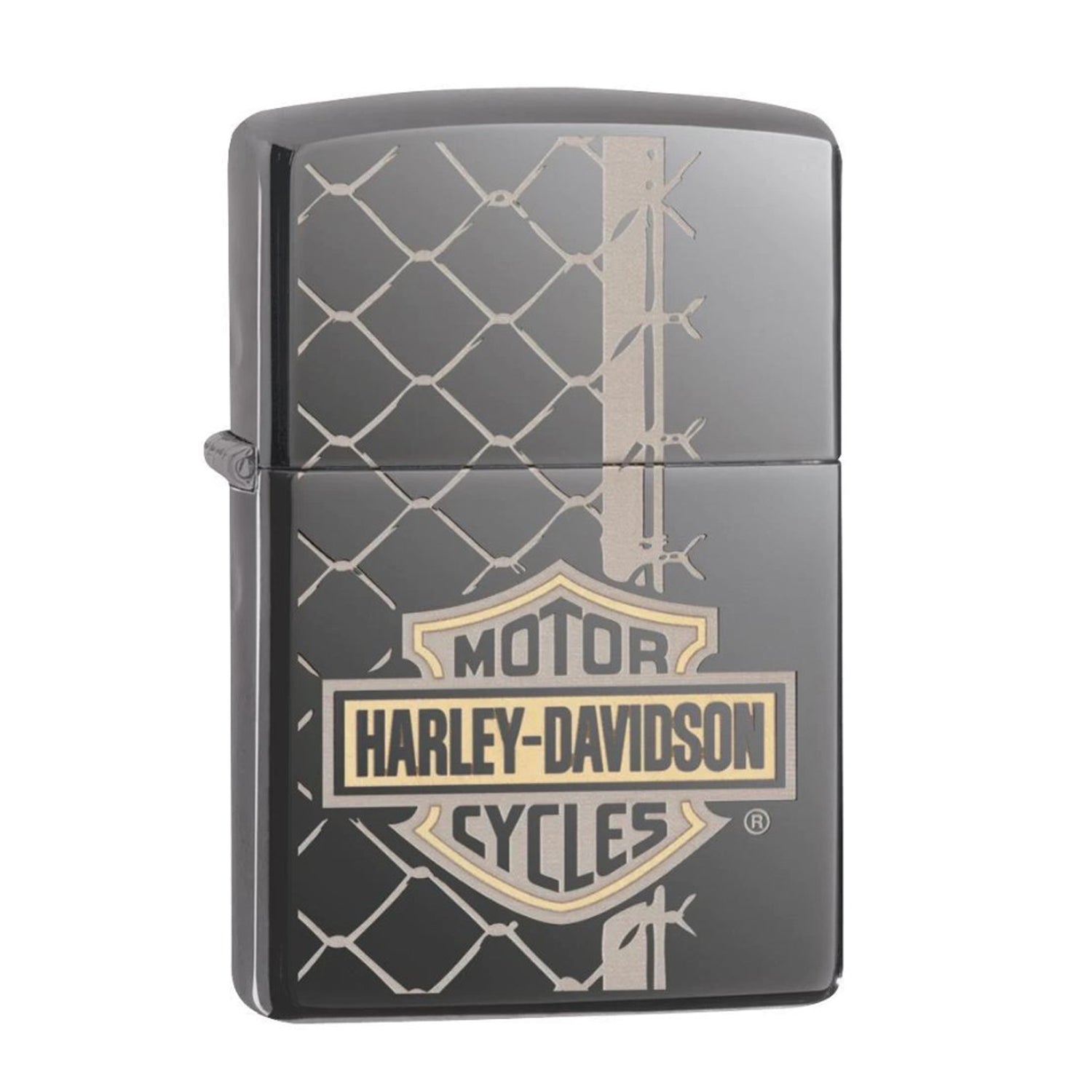 Zippo Harley-Davidson Black Ice Laser Two-Tone