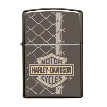 Zippo Harley-Davidson Black Ice Laser Two-Tone