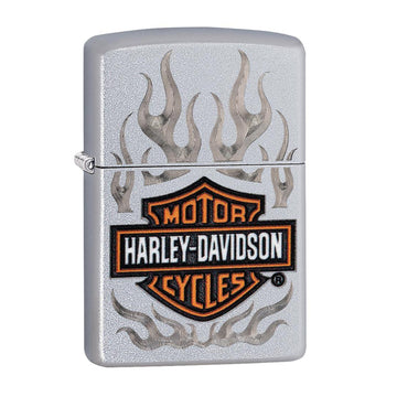 Zippo Harley-Davidson Satin Chrome Flame Colour Image