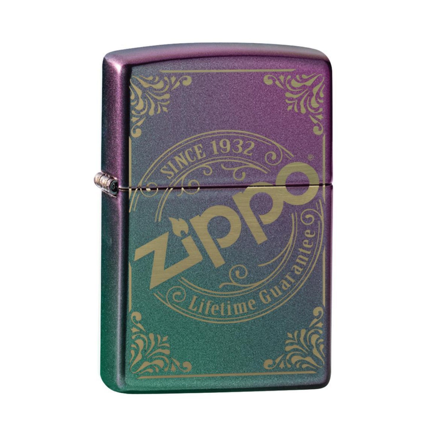 Zippo Lighter Logo Stamp Iridescent Matte Laser Engraved