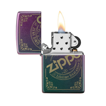 Zippo Lighter Logo Stamp Iridescent Matte Laser Engraved