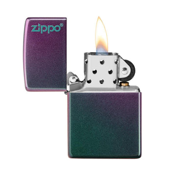 Zippo Lighter Iridescent Zippo Logo Laser Engraved