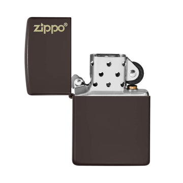 Zippo Lighter Classic Brown Zippo Logo Matte