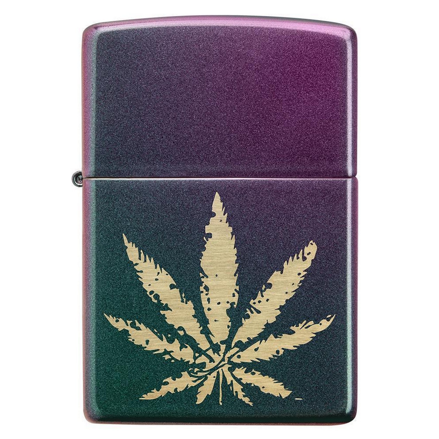 Zippo Iridescent Green Leaf Refillable Lighter