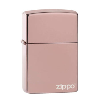 Zippo Lighter Classic High Polish Rose Gold Zippo Logo