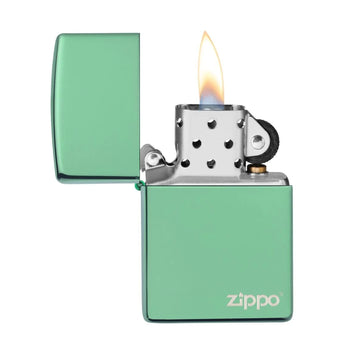 Zippo Lighter Classic High Polish Teal Zippo Logo