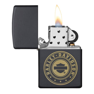 Zippo Harley-Davidson Matt Black Logo