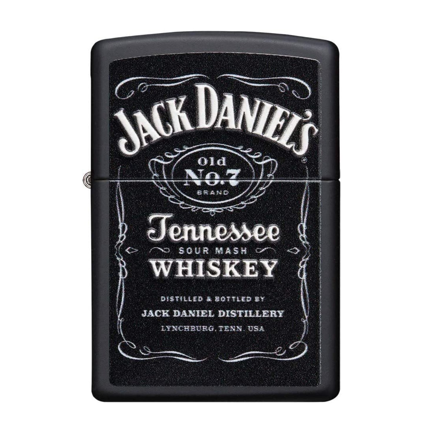 Zippo Lighter Jack Daniel's Black Matte 3D Texture Print