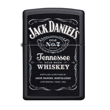 Zippo Lighter Jack Daniel's Black Matte 3D Texture Print