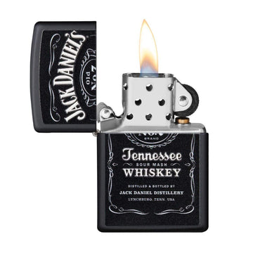 Zippo Lighter Jack Daniel's Black Matte 3D Texture Print