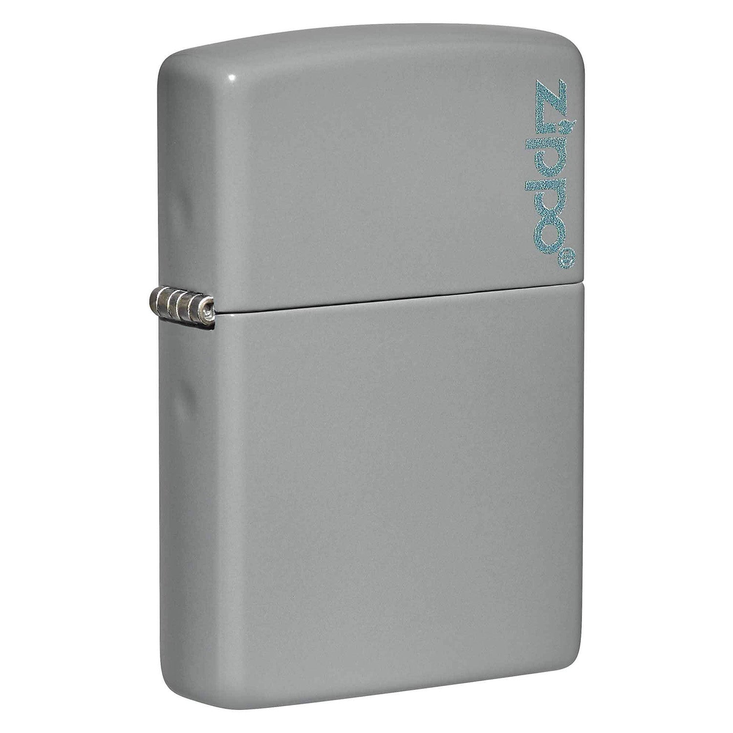 Zippo Flat Grey Zippo Logo Lighter