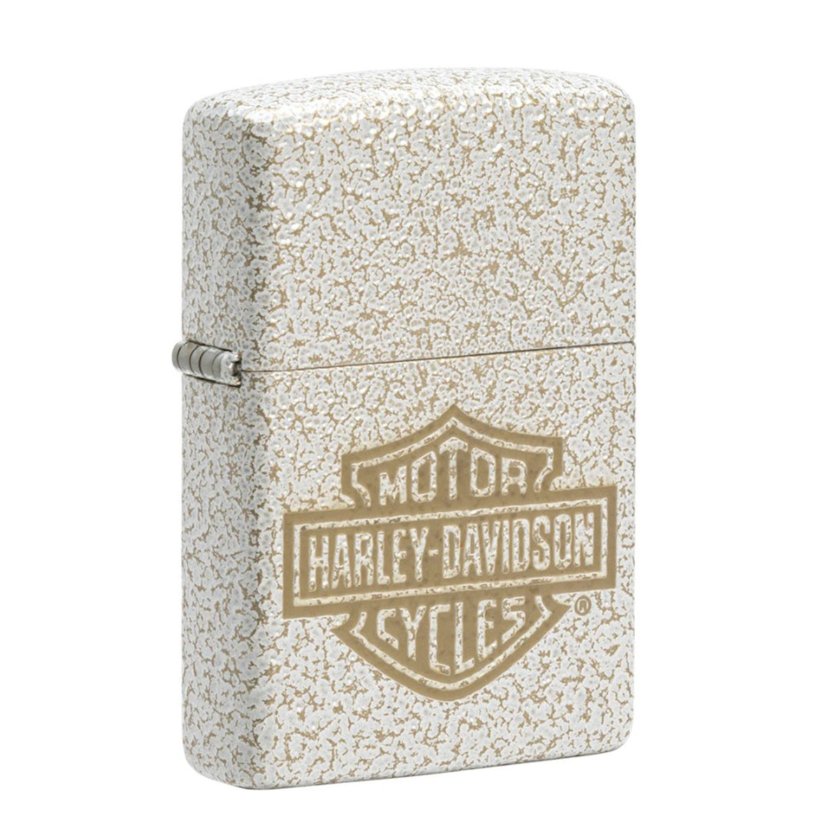 Zippo Harley-Davidson White Gold Mercury Glass Laser Engrave