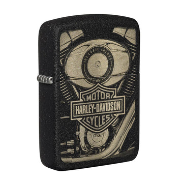Zippo Harley-Davidson Black Crackle 103 Cubic Inches