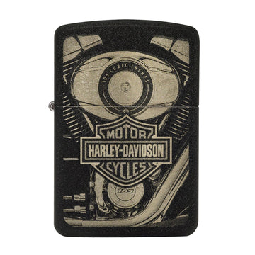 Zippo Harley-Davidson Black Crackle 103 Cubic Inches