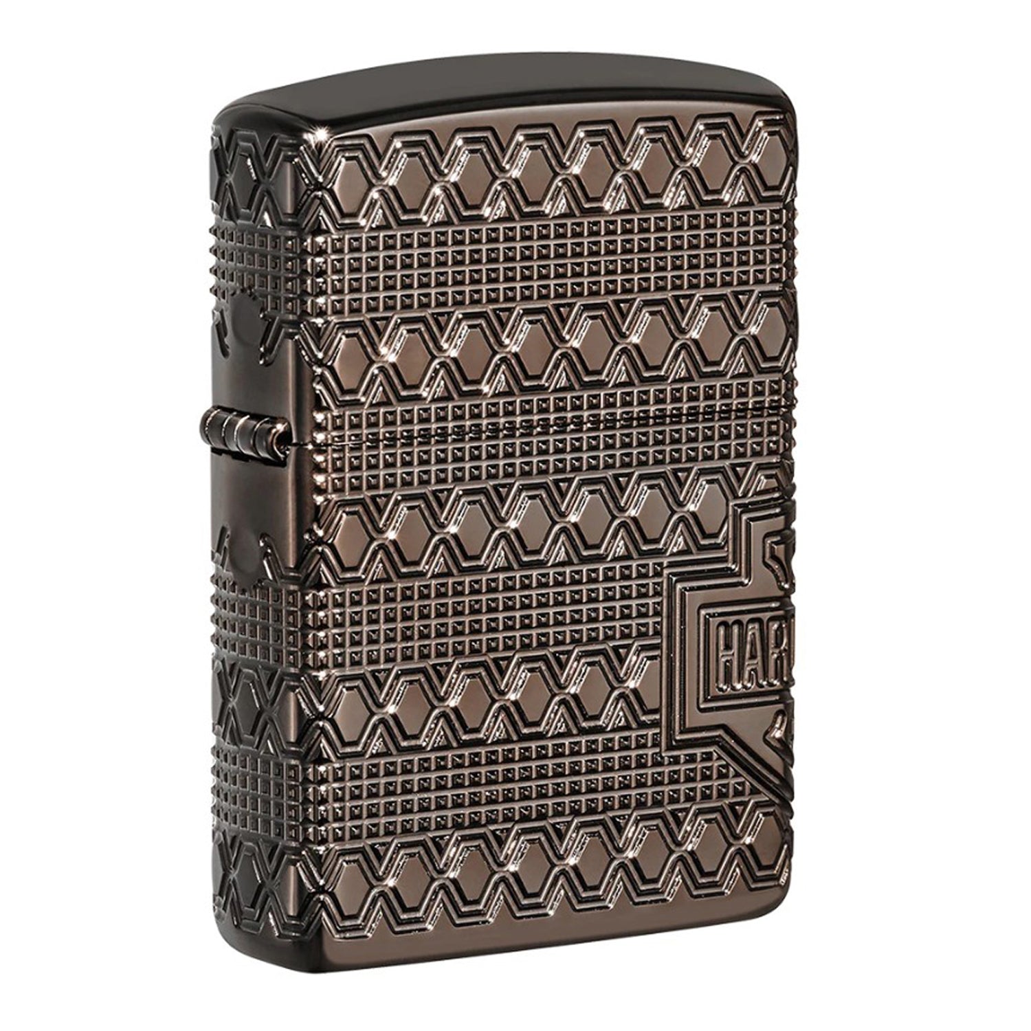 Zippo Harley-Davidson Embossed Black Ice Armor