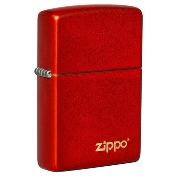 Zippo Lighter Classic Metallic Red Zippo Logo