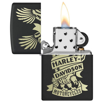 Zippo Harley Davidson Black Matte Lighter