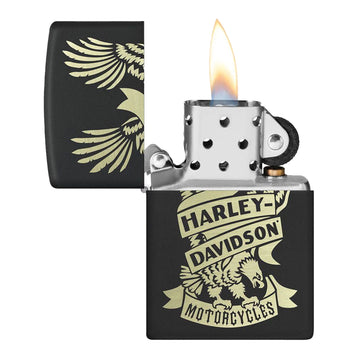 Zippo Harley-Davidson Black Matt Original Eagle Ribbon