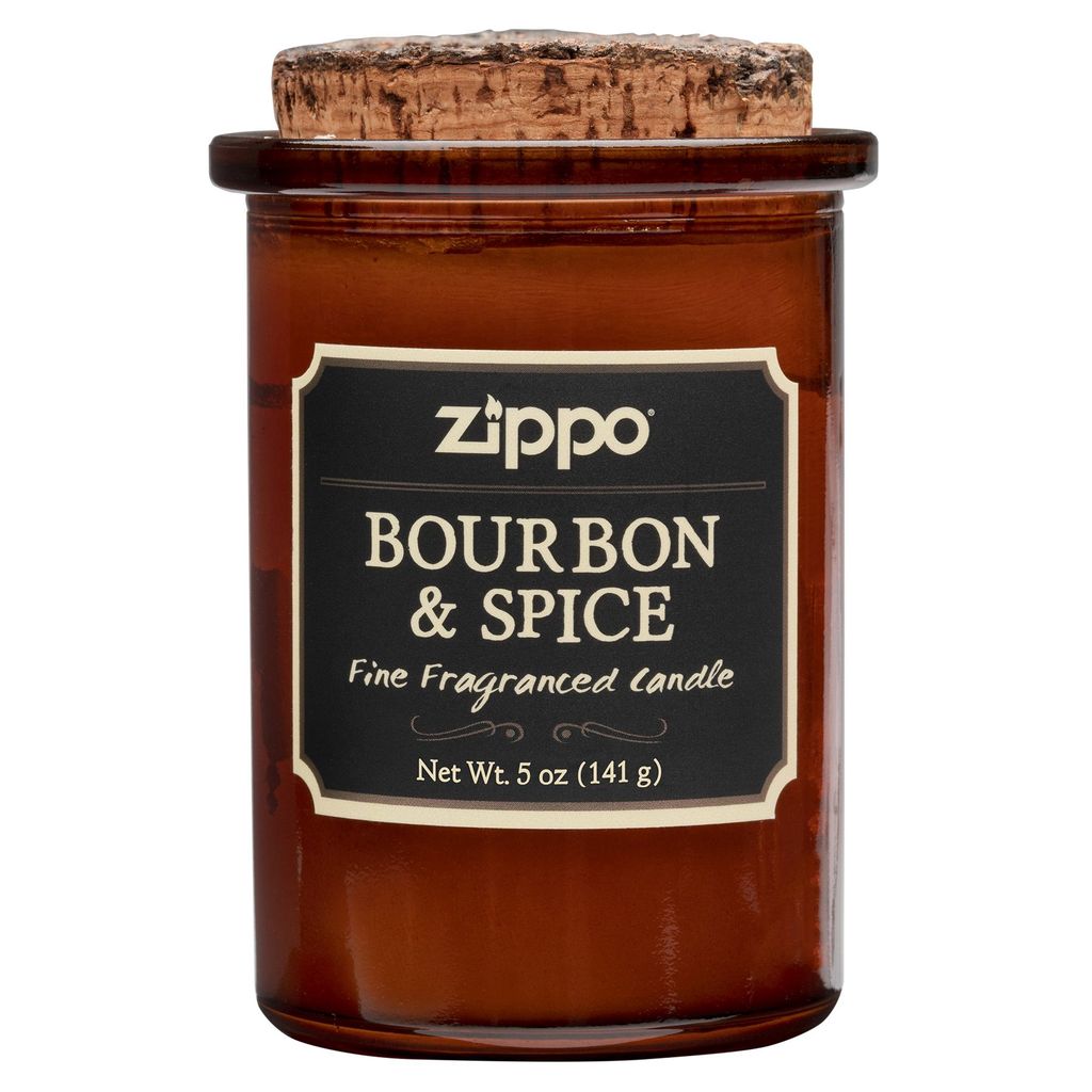 Zippo Spirit Dark Bourbon and Spice Fine Fragranced 35 Hours Glass Candle Jar