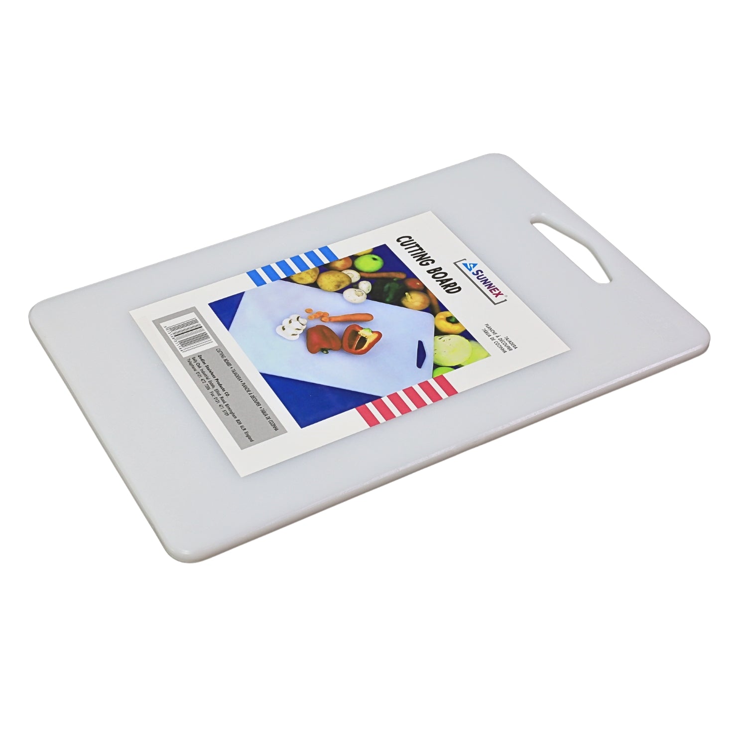 White Rectangle LDPE Non-Toxic Cutting Board With Handle