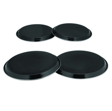 4pcs Stainless Steel Black 18cm & 15cm Hob Covers
