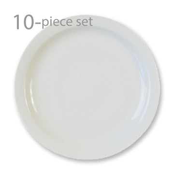10pcs 21cm White Fully Vitrified Porcelain Serving Dish