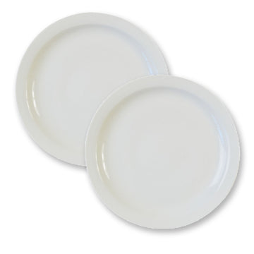 2pcs 21cm White Fully Vitrified Porcelain Serving Dish