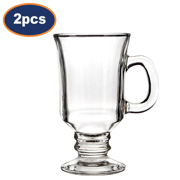 2Pcs 250ml Glass Irish Coffee Mugs