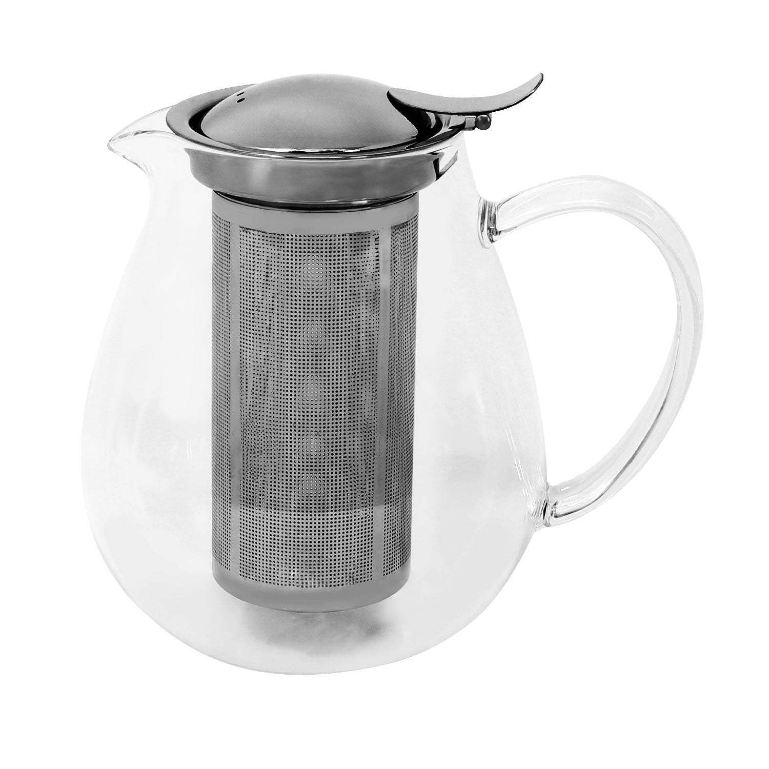 800ml Clear Glass Loose Leaf Tea Maker Teapot With Stainless Steel Infuser Lid