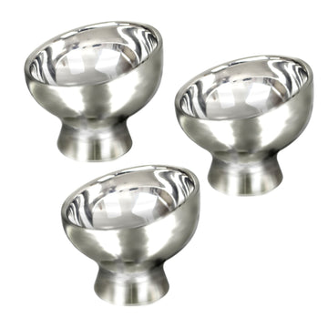 3Pcs Stainless Steel Double Wall Dessert Bowl