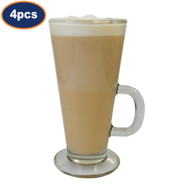 4Pcs 250ml Clear Glass Coffee Mug