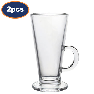 2Pcs Sunnex 250ml Clear Conic Latte Glasses