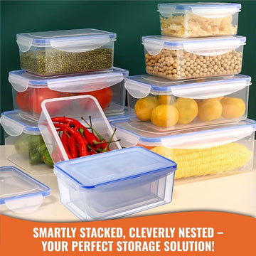 1000ml Plastic Leakproof Clip Lock BPA Free Food Storage Container